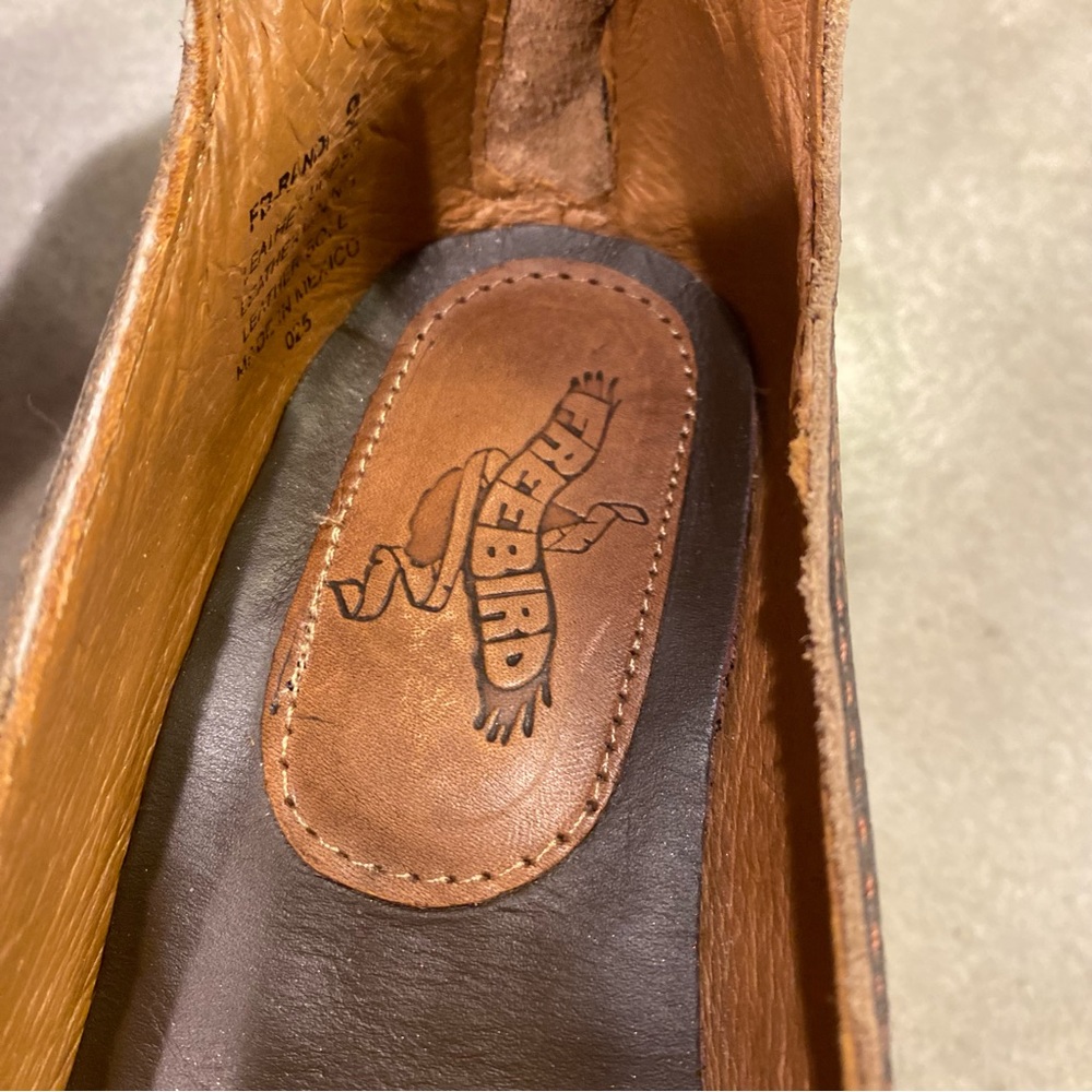 Freebird by Steven Copper Brown Textured Leather Heels - Picture 6 of 16